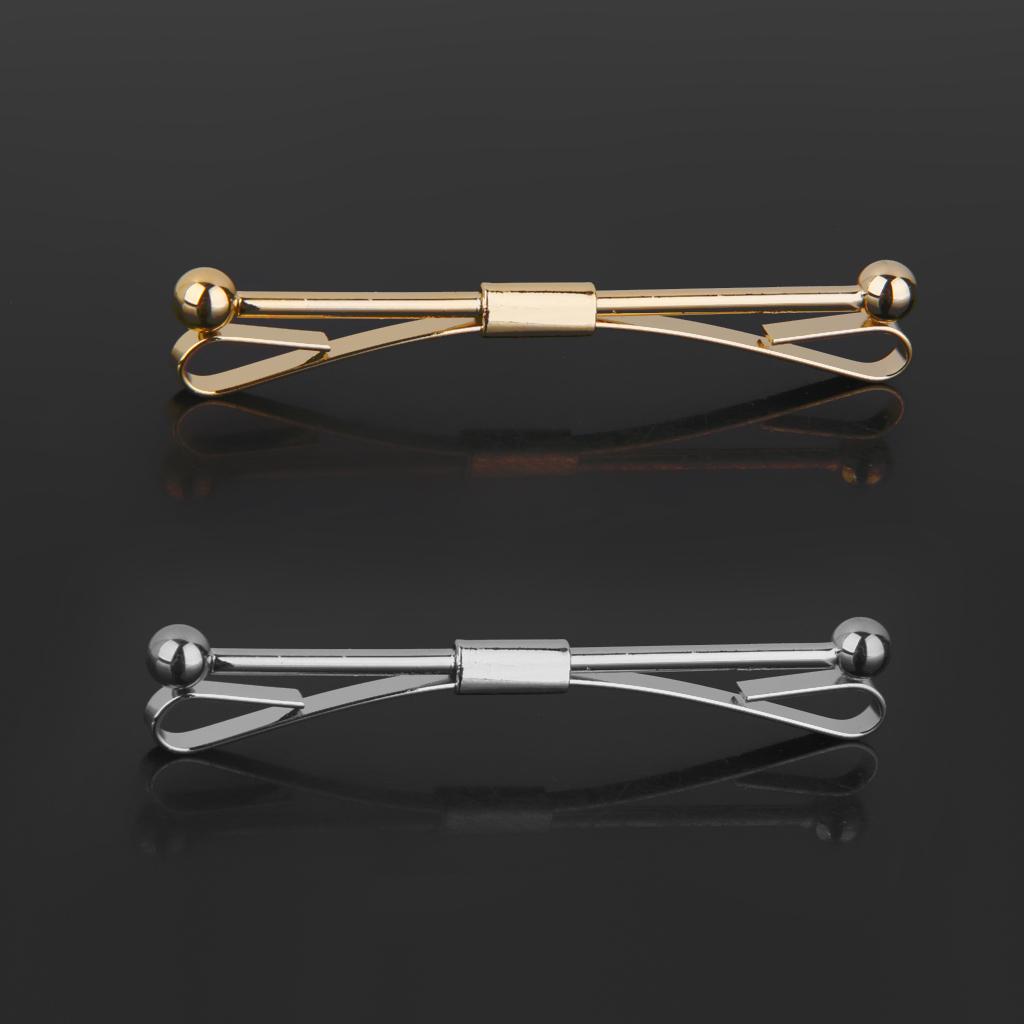 Tie Bar Set Gift - Набор из 2 шт. золотых брошек-зажимов