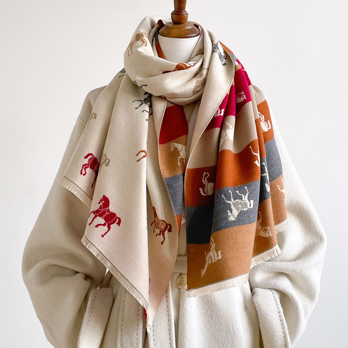 Осенне-зимний шарф для женщин, – обзор и цена Woven Scarf Blanket