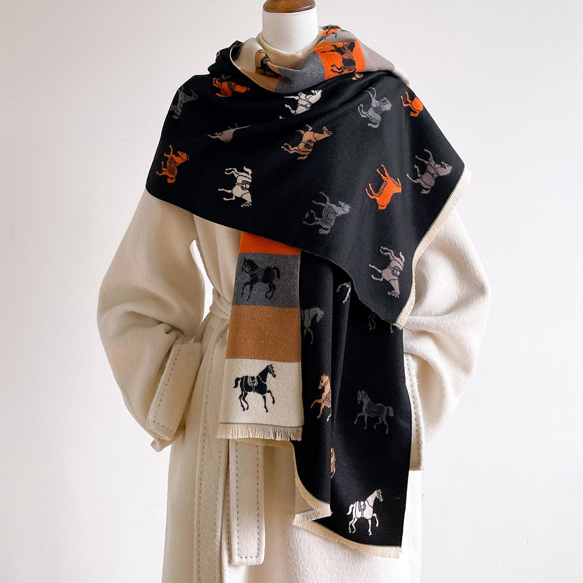 Осенне-зимний шарф для женщин, – обзор и цена Woven Scarf Blanket