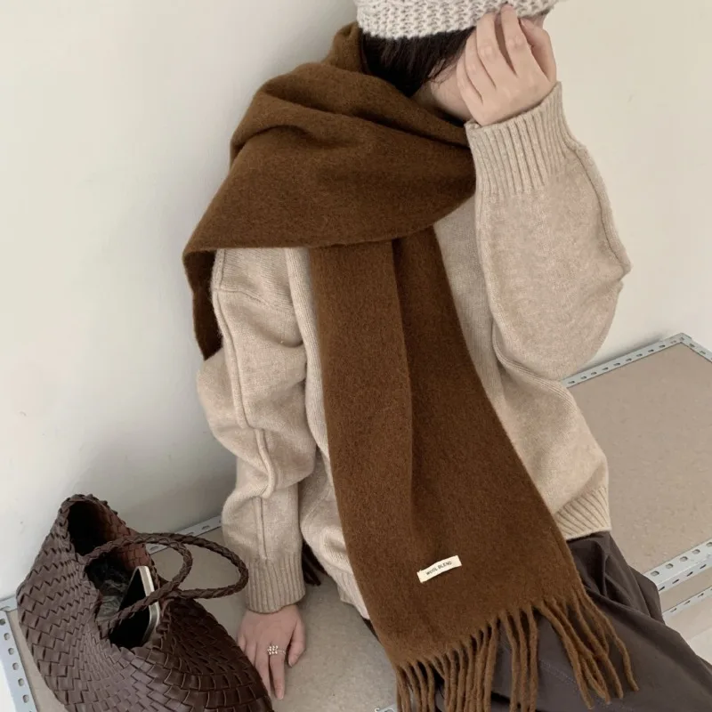 Корейский стильный однотонный  – обзор и цена Muffler Men Wool