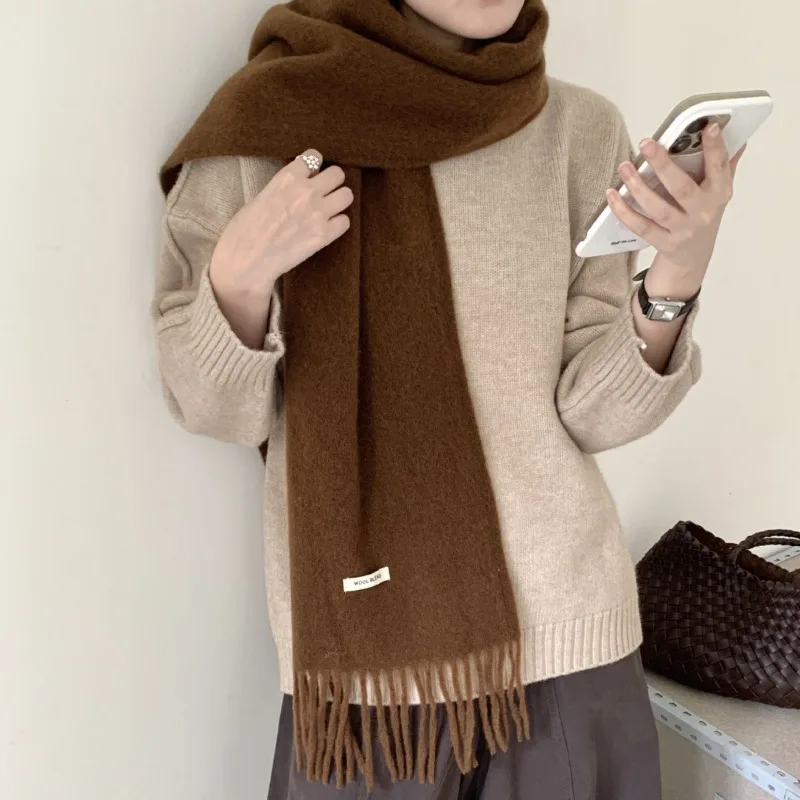 Корейский стильный однотонный  – обзор и цена Muffler Men Wool