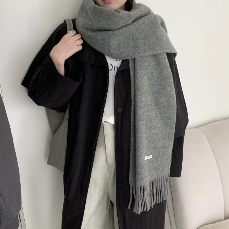 Корейский стильный однотонный  – обзор и цена Muffler Men Wool