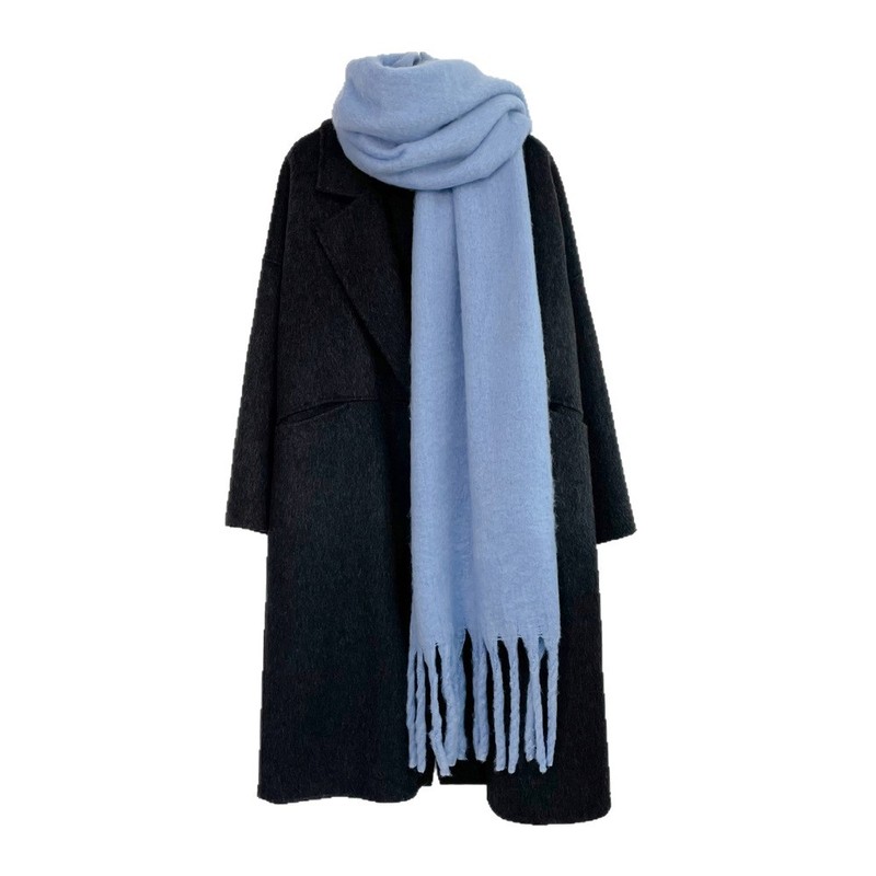 Осенне-зимний однотонный кашем – обзор и цена Muffler Men Wool