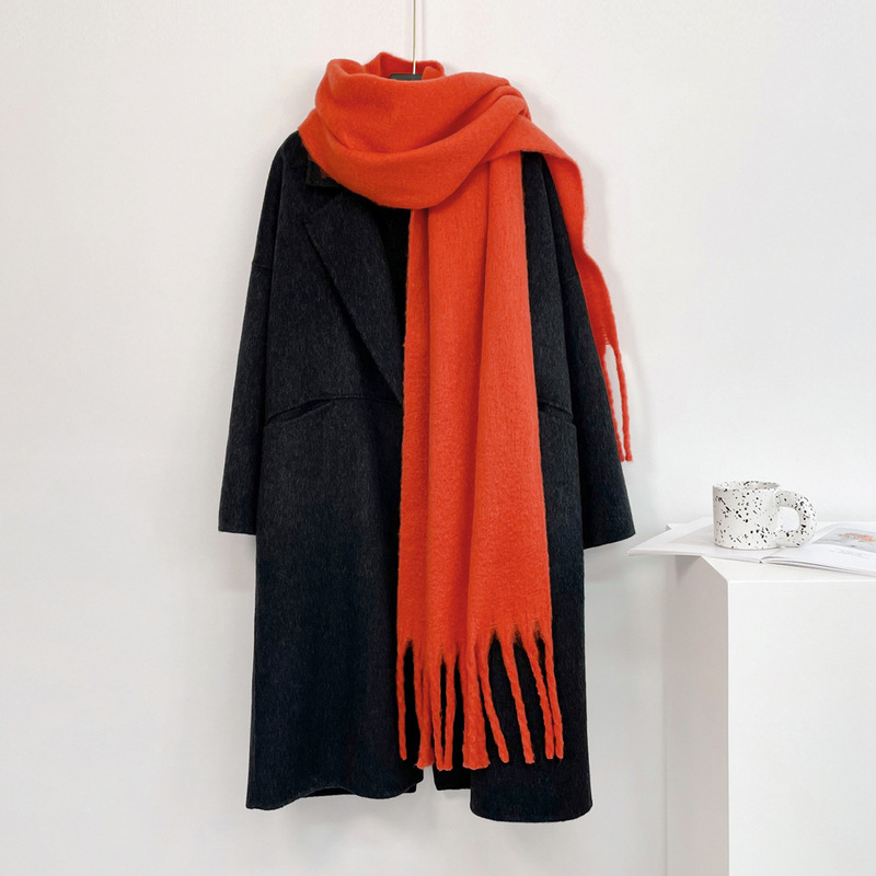 Осенне-зимний однотонный кашем – обзор и цена Muffler Men Wool