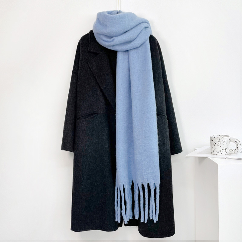 Осенне-зимний однотонный кашем – обзор и цена Muffler Men Wool