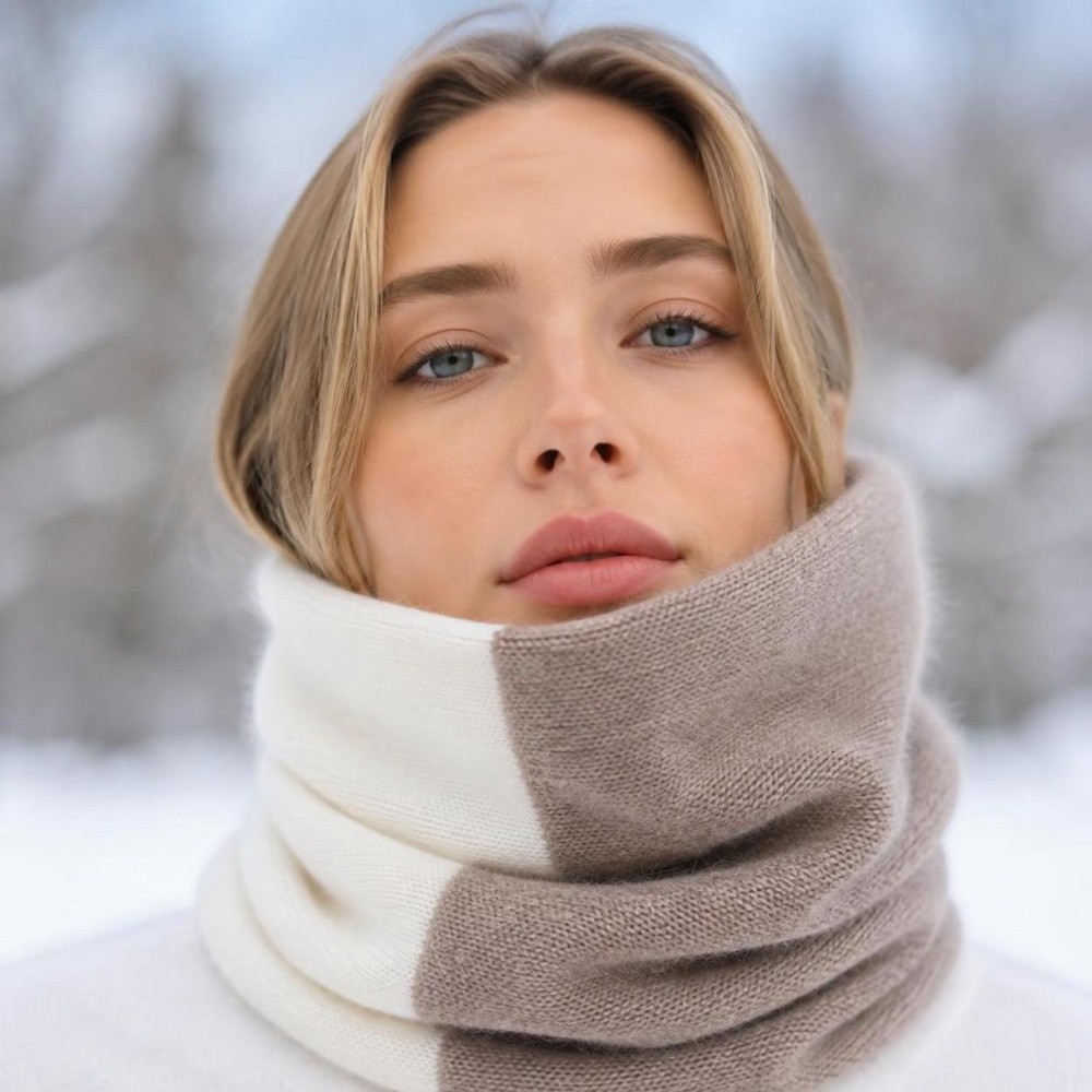 Мягкий вязаный шарф с цветными – обзор и цена Infinity Scarf Knit