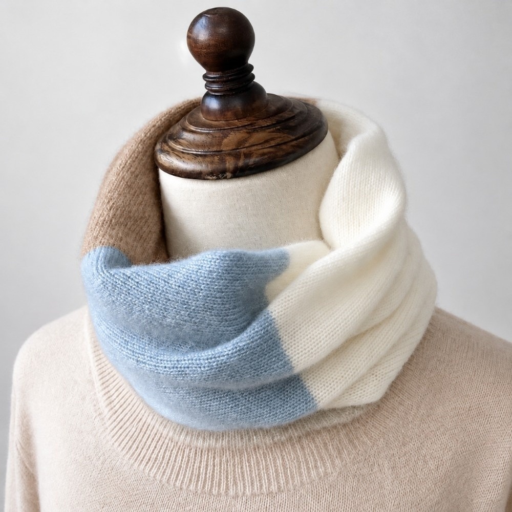 Мягкий вязаный шарф с цветными – обзор и цена Infinity Scarf Knit